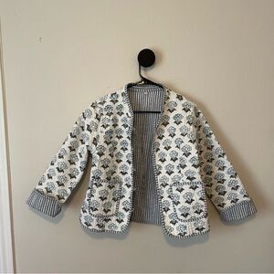 Women's Patterned quilted blazer jacket reversible